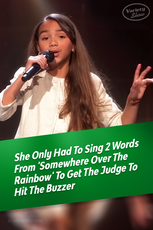 She Only Had To Sing 2 Words From \'Somewhere Over The Rainbow\' To Get The Judge To Hit The Buzzer