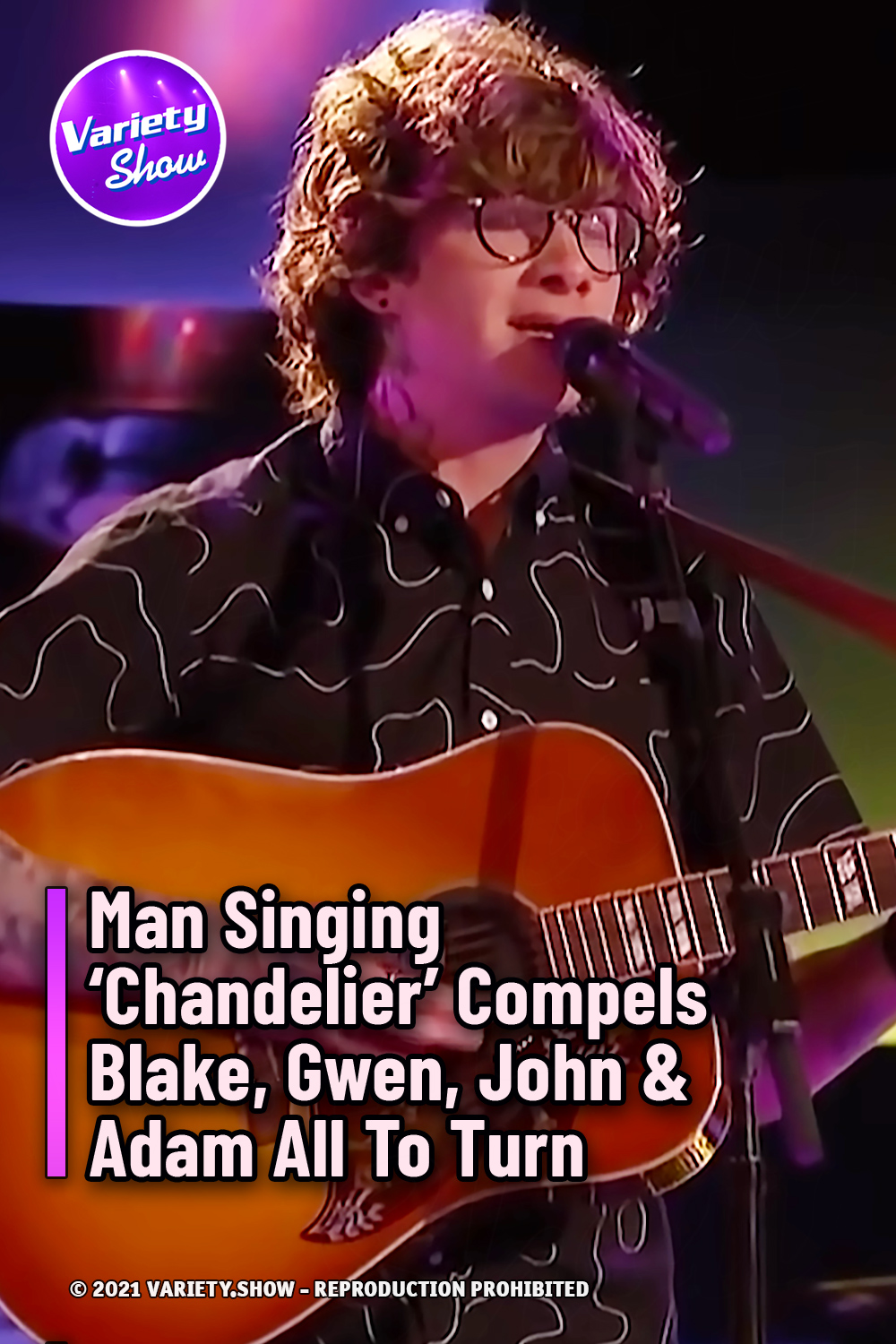 Man Singing ‘Chandelier’ Compels Blake, Gwen, John & Adam All To Turn