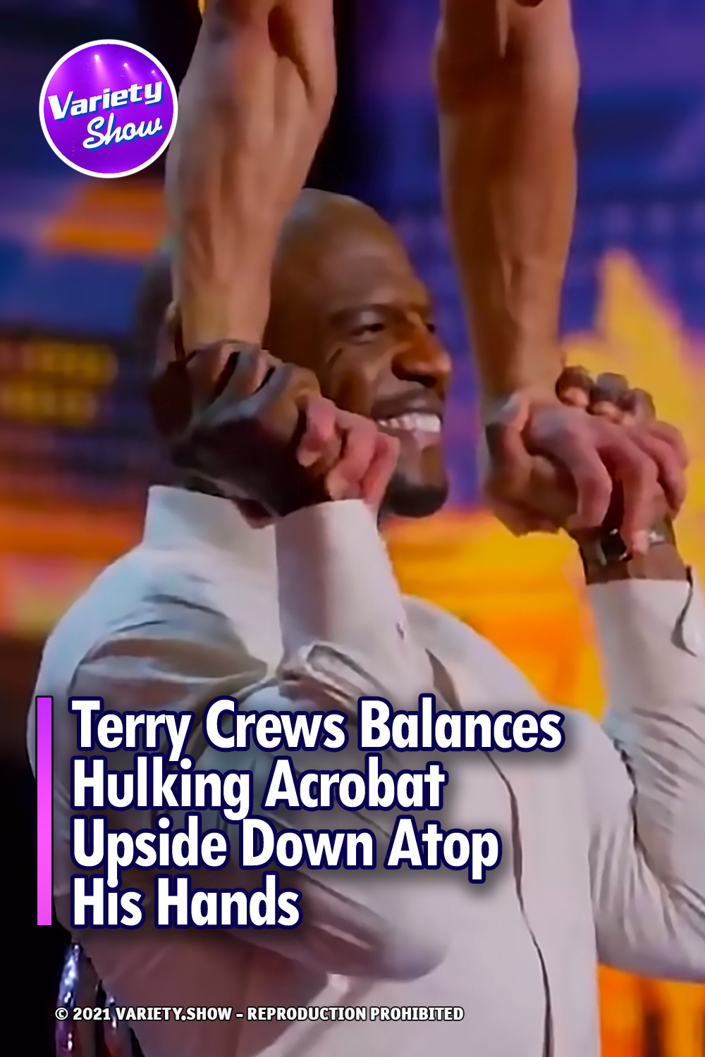 Terry Crews Balances Hulking Acrobat Upside Down Atop His Hands