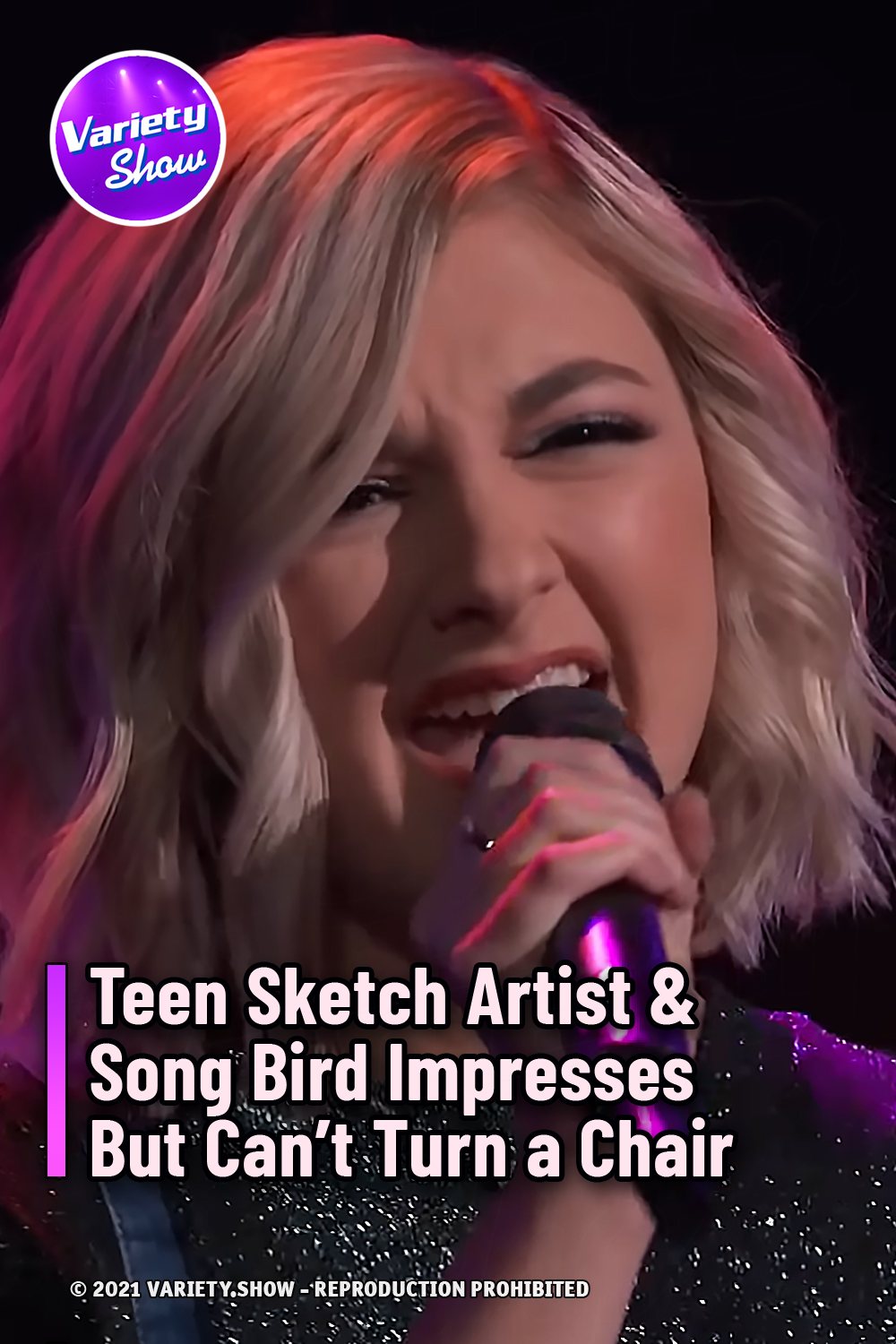 Teen Sketch Artist & Song Bird Impresses But Can’t Turn a Chair