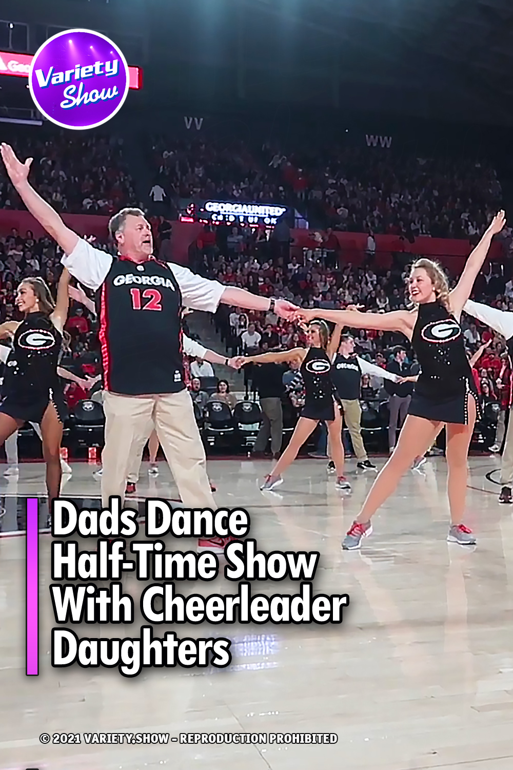 Dads Dance Half-Time Show With Cheerleader Daughters