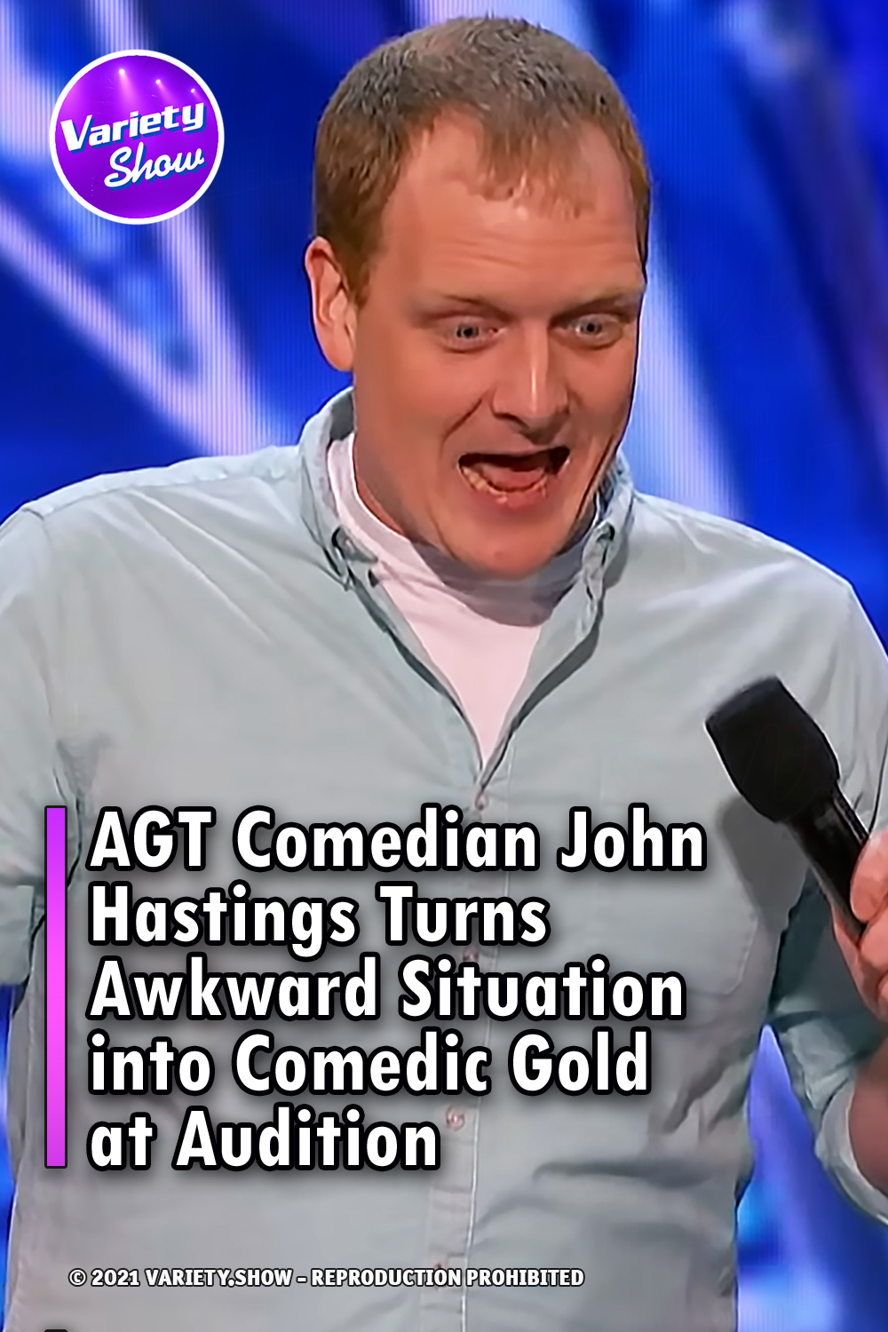 AGT Comedian John Hastings Turns Awkward Situation into Comedic Gold at Audition