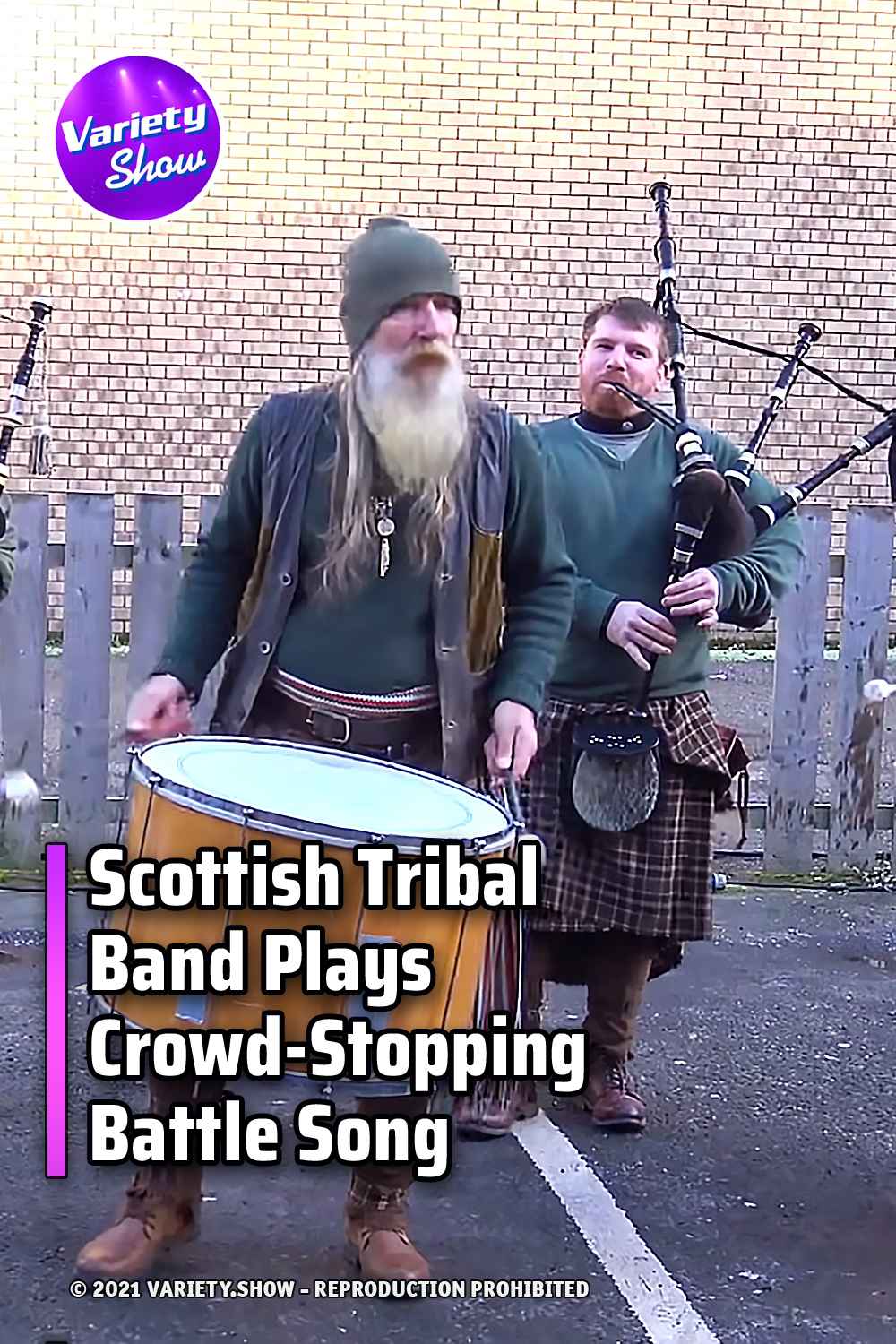 Scottish Tribal Band Plays Crowd-Stopping Battle Song