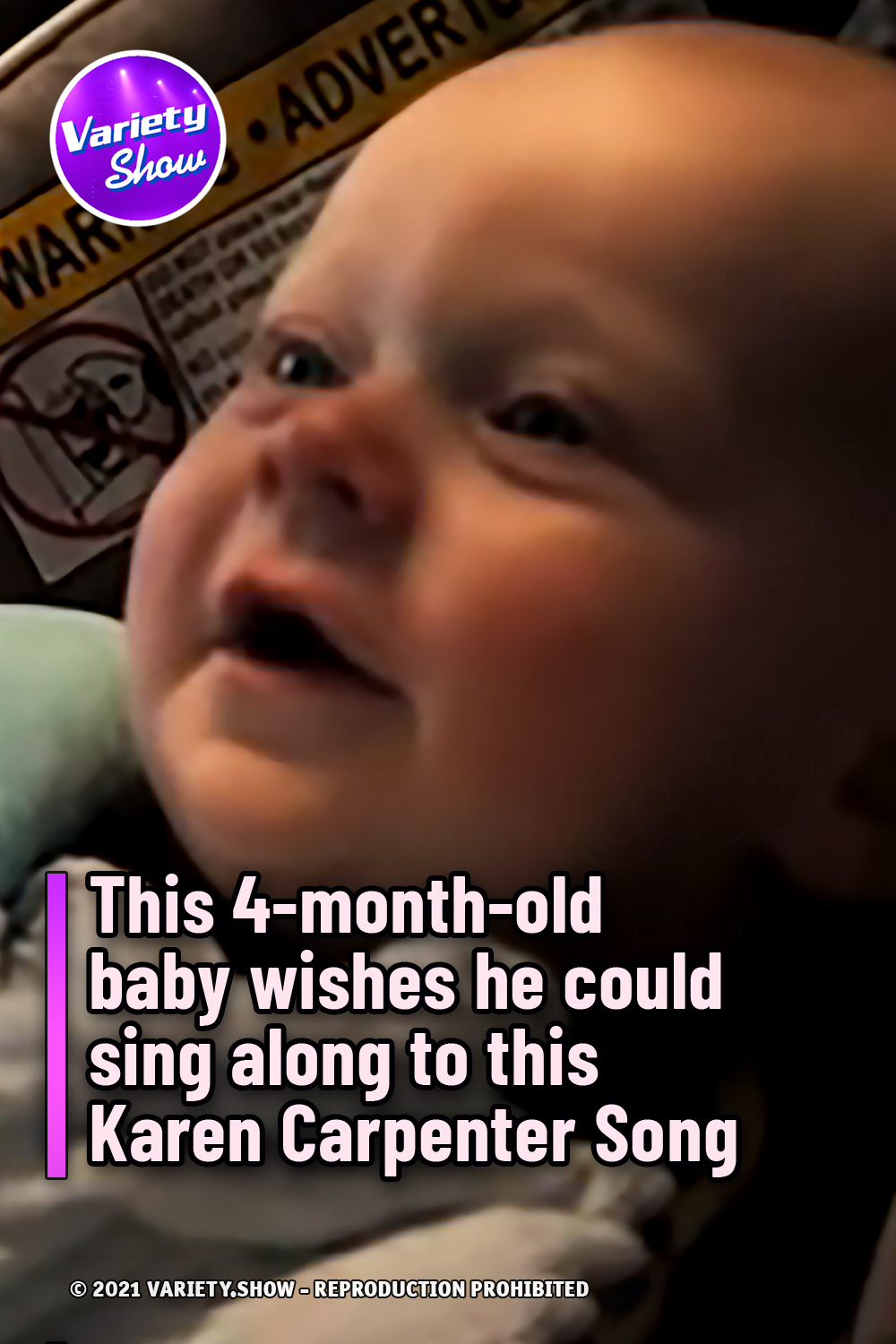 This 4-month-old baby wishes he could sing along to this Karen Carpenter Song