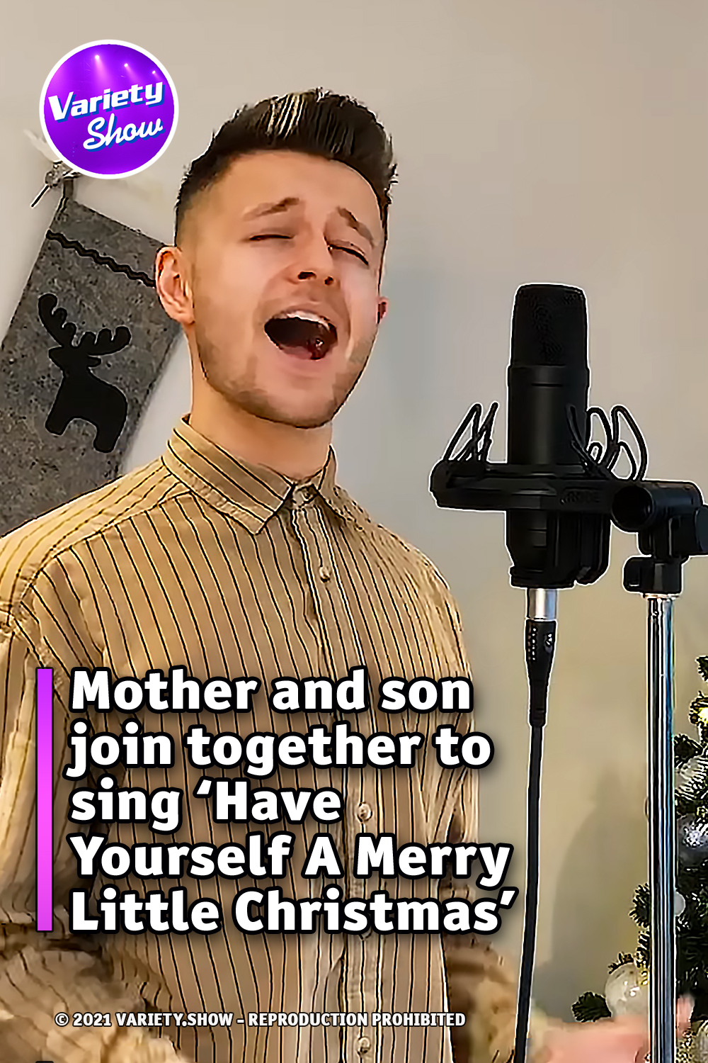 Mother and son join together to sing ‘Have Yourself A Merry Little Christmas’