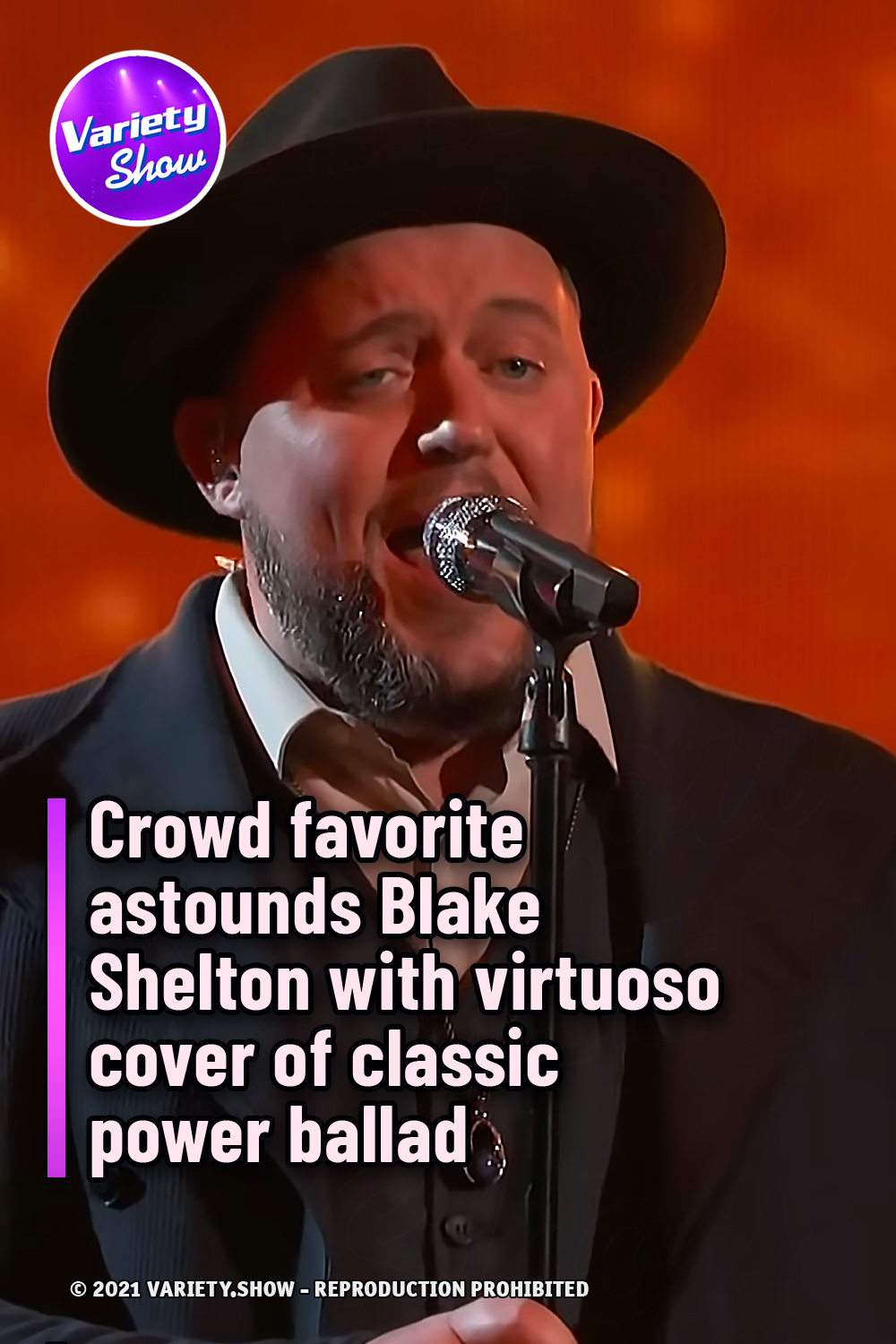 Crowd favorite astounds Blake Shelton with virtuoso cover of classic power ballad