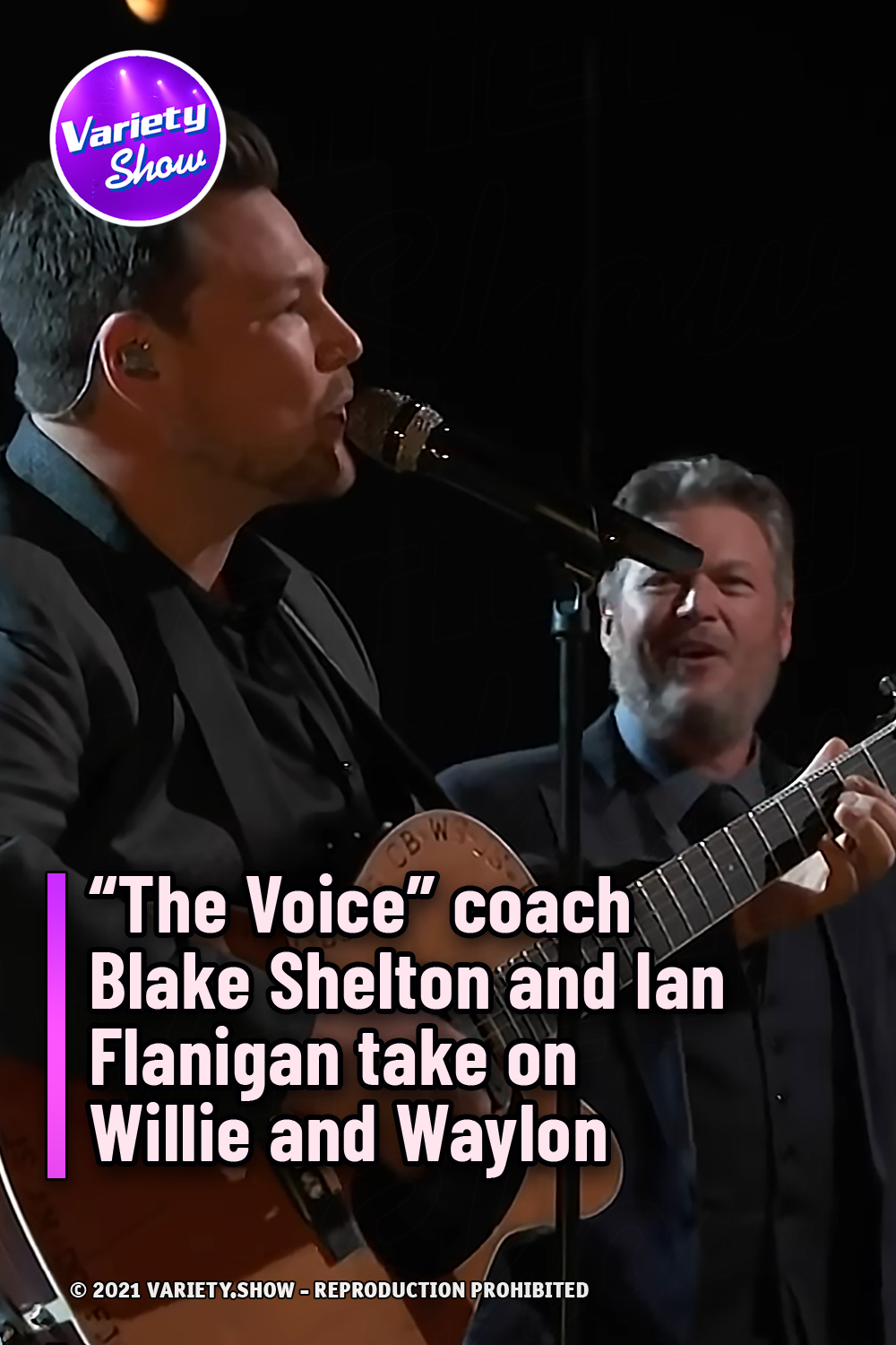 “The Voice” coach Blake Shelton and Ian Flanigan take on Willie and Waylon