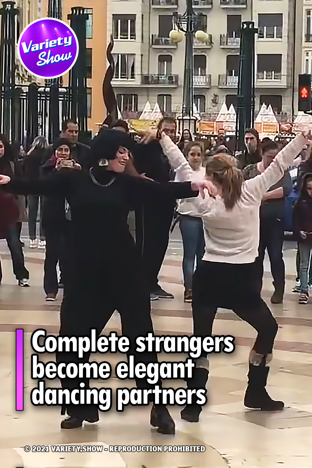 Complete strangers become elegant dancing partners