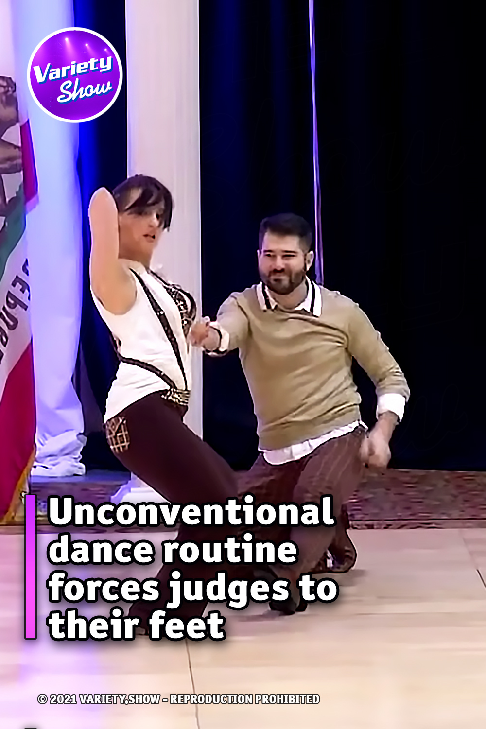 Unconventional dance routine forces judges to their feet