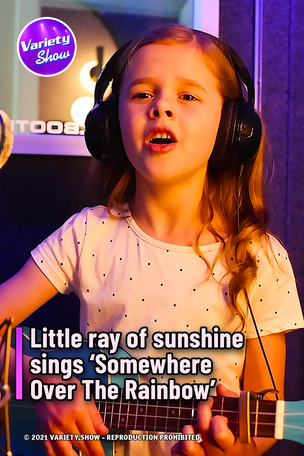 Little ray of sunshine sings ‘Somewhere Over The Rainbow’