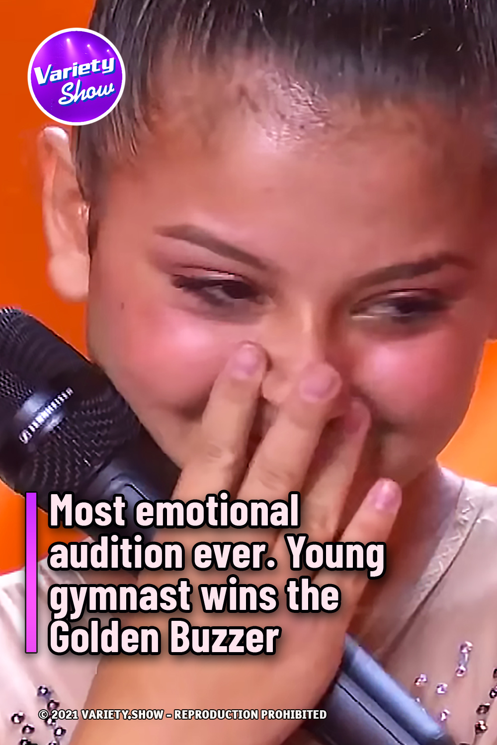 Most emotional audition ever. Young gymnast wins the Golden Buzzer
