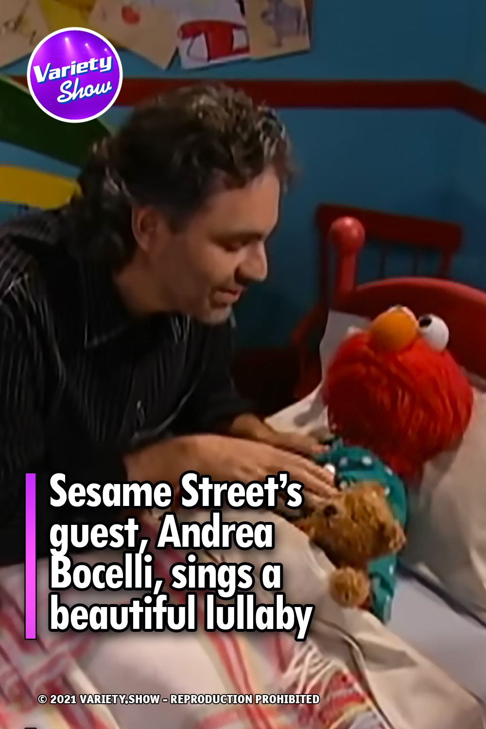 Sesame Street’s guest, Andrea Bocelli, sings a beautiful lullaby