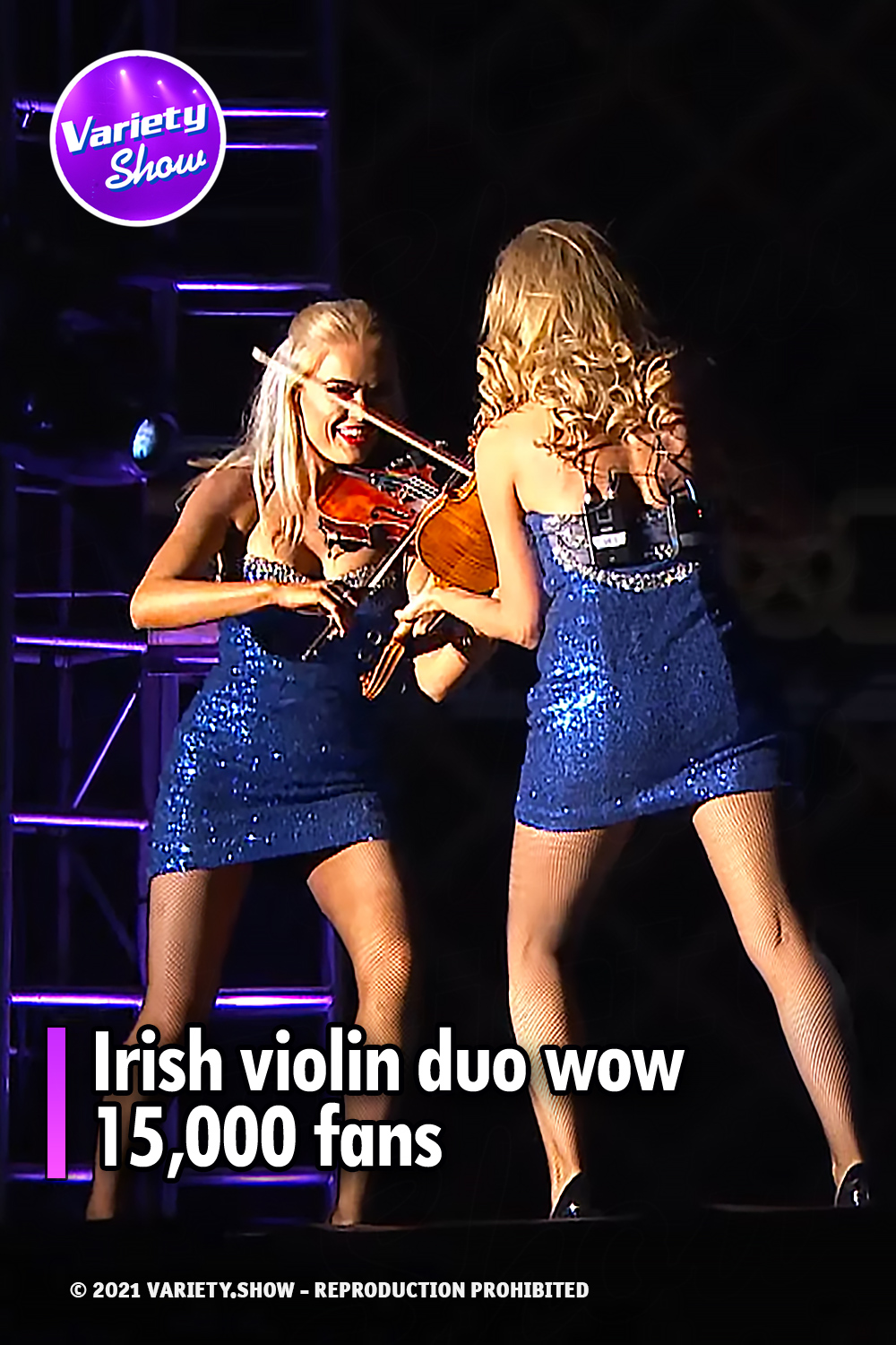Irish violin duo wow 15,000 fans