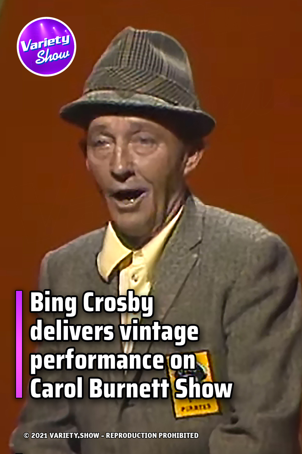 Bing Crosby delivers vintage performance on Carol Burnett Show